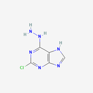Chemical structure of 6-chloro-2-hydrazinopurine