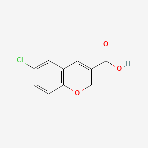 Chemical structure of 6-Chloro-2H-chromene-3-carboxylic acid