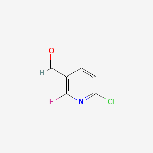 Chemical structure of 6-Chloro-2-fluoronicotinaldehyde