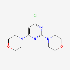 Chemical structure of 6-Chloro-2,4-bis(4-morpholinyl)pyrimidine