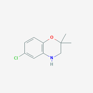 Chemical structure of 6-Chloro-2,2-dimethyl-3,4-dihydro-2H-benzo[b][1,4]oxazine