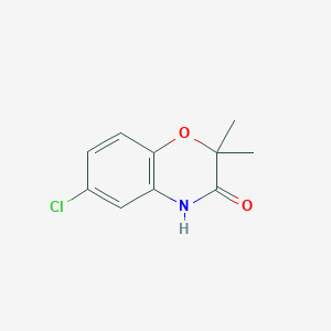Chemical structure of 6-Chloro-2,2-dimethyl-2H-benzo[b][1,4]oxazin-3(4H)-one