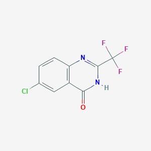 Chemical structure of 6-Chloro-2-(trifluoromethyl)quinazolin-4(3H)-one