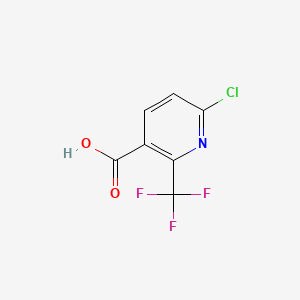 Chemical structure of 6-Chloro-2-(trifluoromethyl)nicotinic acid