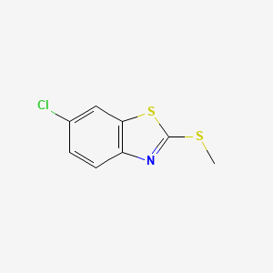 Chemical structure of 6-Chloro-2-(methylthio)benzo[d]thiazole