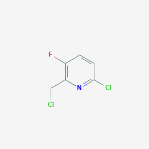 Chemical structure of 6-Chloro-2-(chloromethyl)-3-fluoropyridine
