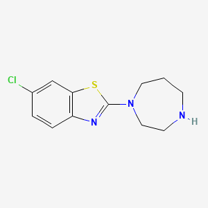 Chemical structure of 6-Chloro-2-(1,4-diazepan-1-yl)benzo[d]thiazole