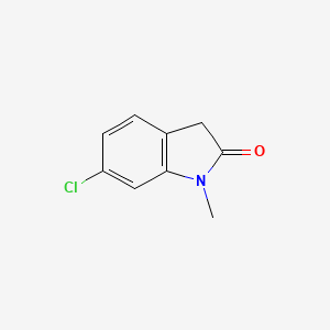 Chemical structure of 6-Chloro-1-methylindolin-2-one