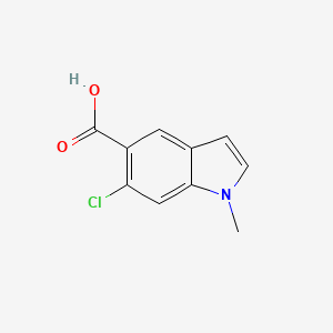 Chemical structure of 6-Chloro-1-methyl-1H-indole-5-carboxylic acid