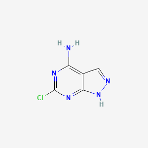 Chemical structure of 6-chloro-1H-pyrazolo[3,4-d]pyrimidin-4-amine