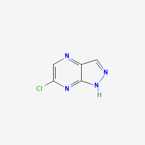 Chemical structure of 6-Chloro-1H-pyrazolo[3,4-b]pyrazine