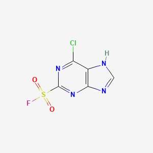 Chemical structure of 6-Chloro-1H-purine-2-sulfonyl fluoride