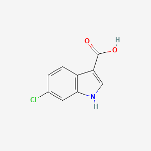 Chemical structure of 6-chloro-1H-indole-3-carboxylic acid
