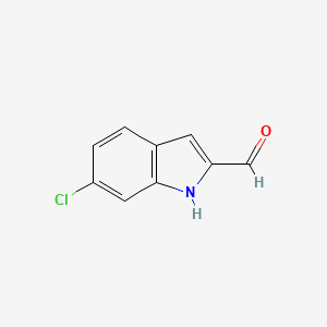 Chemical structure of 6-Chloro-1H-indole-2-carbaldehyde