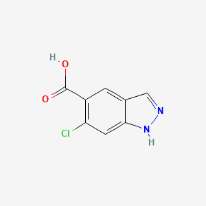 Chemical structure of 6-Chloro-1H-indazole-5-carboxylic acid