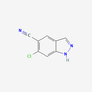 Chemical structure of 6-Chloro-1H-indazole-5-carbonitrile