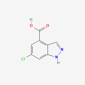 Chemical structure of 6-Chloro-1H-indazole-4-carboxylic acid