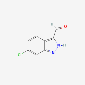 Chemical structure of 6-Chloro-1H-indazole-3-carbaldehyde