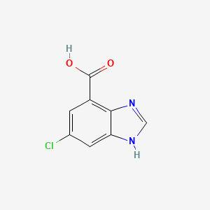 Chemical structure of 6-Chloro-1H-benzimidazole-4-carboxylic acid