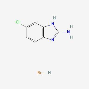 Chemical structure of 6-Chloro-1H-benzo[d]imidazol-2-amine hydrobromide