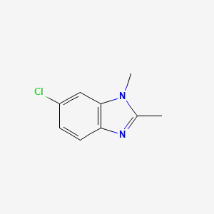Chemical structure of 6-Chloro-1,2-dimethyl-1H-benzo[d]imidazole