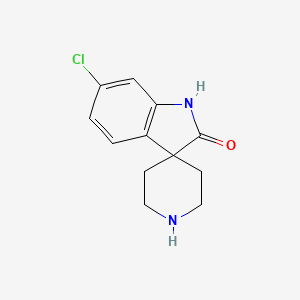 Chemical structure of 6-Chlorospiro[indoline-3,4'-piperidin]-2-one
