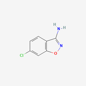Chemical structure of 6-Chloro-1,2-benzoxazol-3-amine