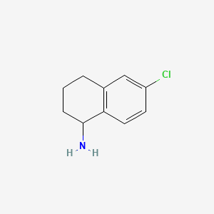 Chemical structure of 6-Chloro-1,2,3,4-tetrahydronaphthalen-1-amine