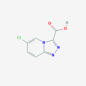 Chemical structure of 6-chloro-[1,2,4]triazolo[4,3-a]pyridine-3-carboxylic acid