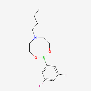 Chemical structure of 6-Butyl-2-(3,5-difluorophenyl)-1,3,6,2-dioxazaborocane