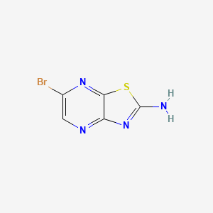 Chemical structure of 6-Bromothiazolo[4,5-b]pyrazin-2-amine