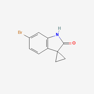 Chemical structure of 6'-BROMOSPIRO[CYCLOPROPANE-1,3'-INDOLIN]-2'-ONE
