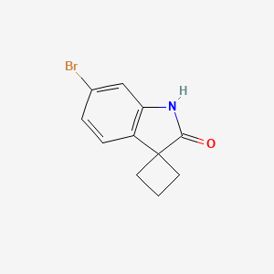Chemical structure of 6'-BROMOSPIRO[CYCLOBUTANE-1,3'-INDOLIN]-2'-ONE