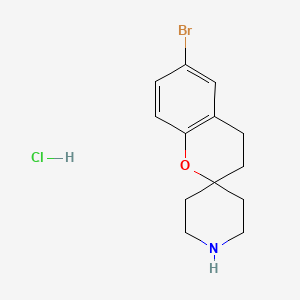 Chemical structure of 6-Bromospiro[chromane-2,4-piperidine] hydrochloride