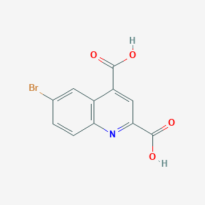 Chemical structure of 6-Bromoquinoline-2,4-dicarboxylic acid