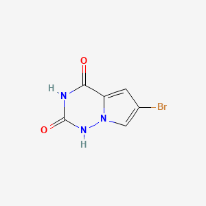 Chemical structure of 6-Bromopyrrolo[2,1-f][1,2,4]triazine-2,4(1H,3H)-dione