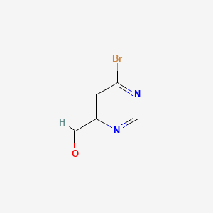 Chemical structure of 6-Bromopyrimidine-4-carbaldehyde