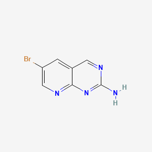 Chemical structure of 6-Bromopyrido[2,3-d]pyrimidin-2-amine