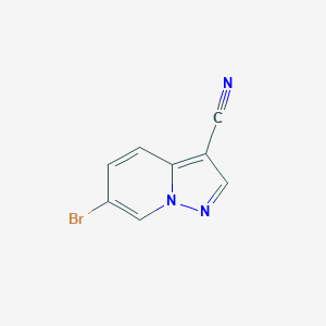 Chemical structure of 6-Bromopyrazolo[1,5-a]pyridine-3-carbonitrile