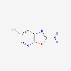 Chemical structure of 6-Bromooxazolo[5,4-b]pyridin-2-amine