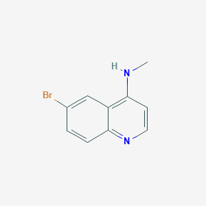 Chemical structure of 6-Bromo-N-methylquinolin-4-amine
