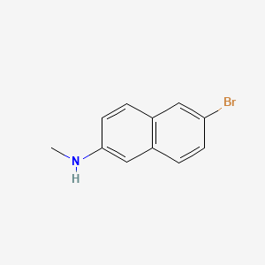 Chemical structure of 6-Bromo-N-methylnaphthalen-2-amine
