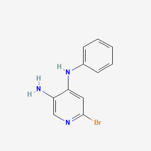Chemical structure of 6-bromo-N4-phenyl-3,4-pyridinediamine