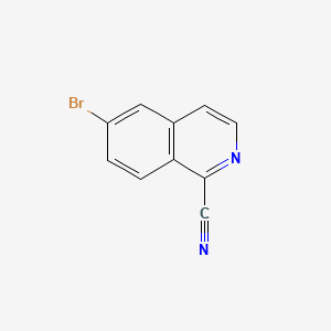 Chemical structure of 6-Bromoisoquinoline-1-carbonitrile
