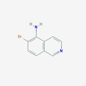Chemical structure of 6-Bromoisoquinolin-5-amine