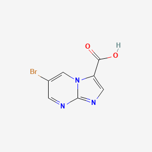 Chemical structure of 6-Bromoimidazo[1,2-a]pyrimidine-3-carboxylic acid