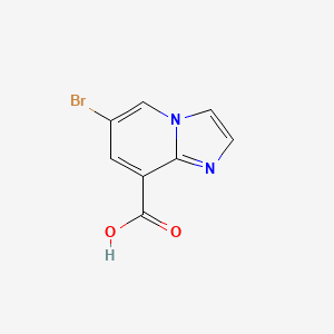 Chemical structure of 6-Bromoimidazo[1,2-a]pyridine-8-carboxylic acid