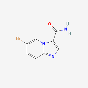 Chemical structure of 6-bromoimidazo[1,2-a]pyridine-3-carboxamide