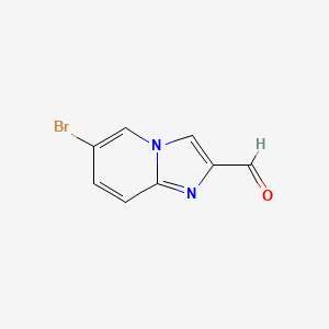 Chemical structure of 6-Bromoimidazo[1,2-a]pyridine-2-carbaldehyde