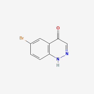 Chemical structure of 6-Bromocinnolin-4-ol